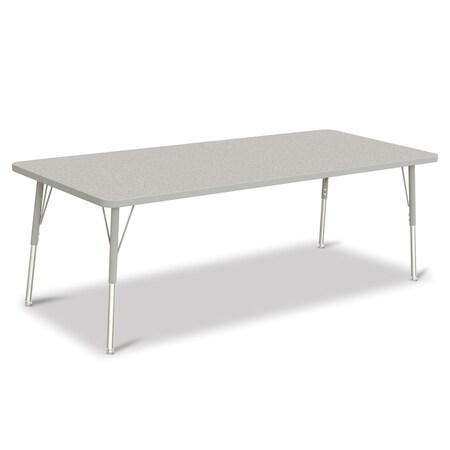 Jonti-Craft Berries Rectangle Activity Table, 30 in. x 72 in., A-height, Freckled Gray/Gray/Gray 6413JCA000